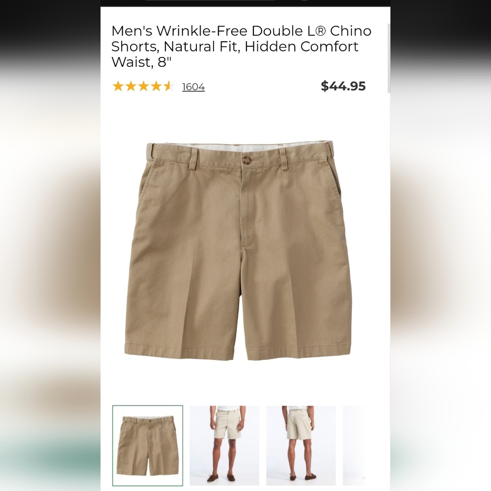 L.L. Bean Men's Chino Shorts - Khaki